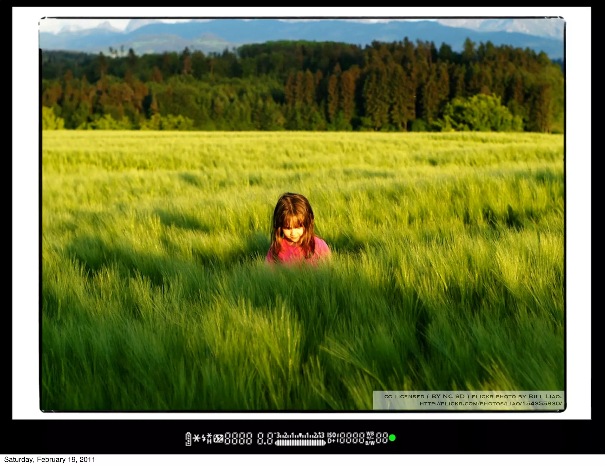 cc licensed ( BY NC SD ) flickr photo by Bill Liao:
                                        http://flickr.com/photos/liao/154355830/




Saturday, February 19, 2011
 