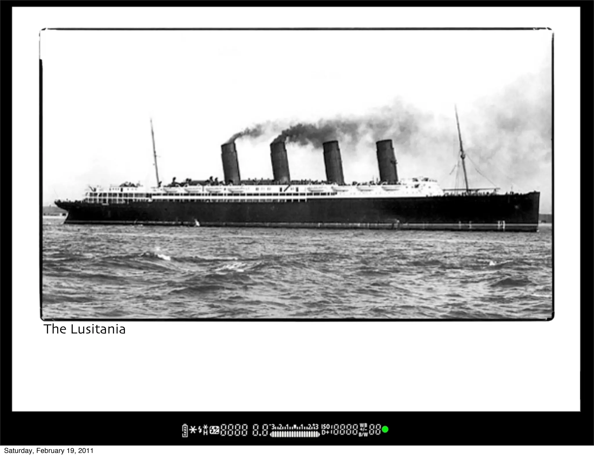 The Lusitania




Saturday, February 19, 2011
 
