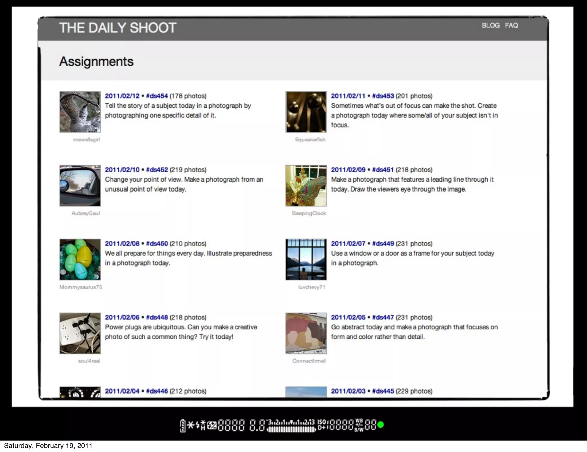 Saturday, February 19, 2011
 