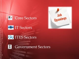 Core Sectors
IT Sectors
ITES Sectors
Government Sectors
 