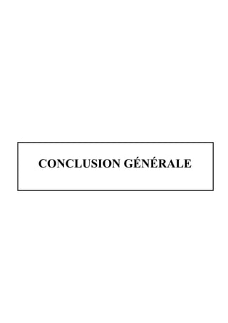 CONCLUSION GÉNÉRALE
 