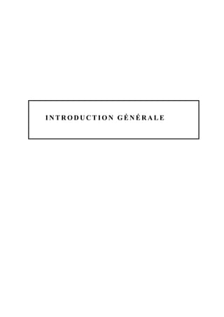 INTRODUCTION GÉNÉRALE
 