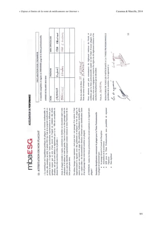 « Enjeux et limites de la vente de médicaments sur Internet » Cazamea & Marcille, 2014
xv
 