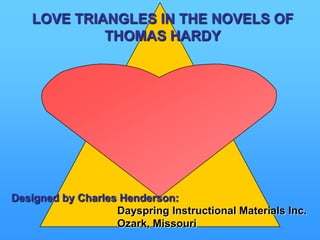 LOVE TRIANGLES IN THE NOVELS OF  THOMAS HARDY Designed by Charles Henderson:  Dayspring Instructional Materials Inc.                                     Ozark, Missouri  