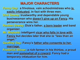       She would not marry Ambrose Graye        because she had a child by her cousin.      That child was Aneas whom she  abandoned        at the Manston door step. But she         continued to provide for him during his life.