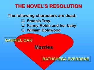 Plot Summary ContinuedSmith finds out that Knight is her fiancé and goes       to India to live.Knight leaves Elfride for a long time but Smith        never knows this. They meet by chance in London where Knight     learns about Smith’s involvement with Elfride, and Smith learns that Elfride and Knight had never married. They both leave for her hometown to individually        court her again. They learn that she had married the much older    Lord Luxellian after Knight had left her.They also learn that Elride has died and is being       buried that very day.