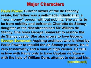 Plot Summary ContinuedOak saves the sheep herd, and the farm, for a third time and is made manager. Boldwood gets a commitment from Bathsheba       to marry him in a few years. On the night of their engagement party, Troy       suddenly appears. He had not drowned and had been working       as an actor in a traveling carnival. Boldwood kills Troy in rage in Bathsheba’s       house and is subsequently executed. Oak and Bathsheba are finally married.THENOVEL’S RESOLUTIONThe following characters are dead:  Francis Troy