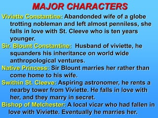  She unwisely marries him hoping that he will      grow tired of the country and take her to Paris. When this doesn’t happen, she turns to DamonWildeve, meeting him clandestinely at night. They plan to run away and attempt to do so.