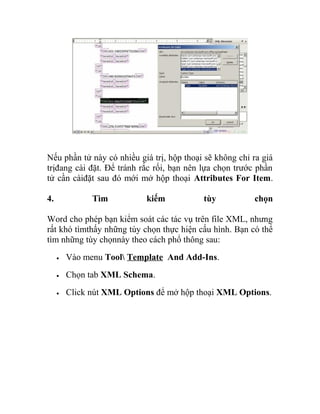 Thủ thuật tạo file xml trong word 2003 | PDF