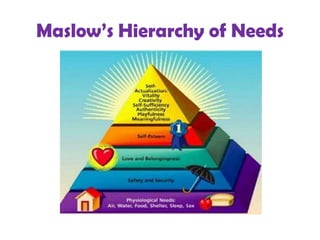 Maslow’s Hierarchy of Needs
 