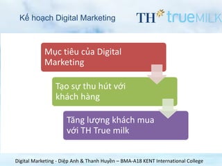 Digital Marketing Th true milk sinh vien Kent | PDF