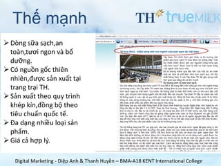 Digital Marketing Th true milk sinh vien Kent | PDF
