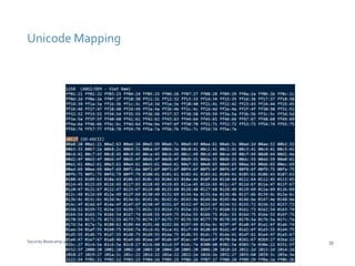 Unicode Mapping 
Security Bootcamp 2014 35 
 