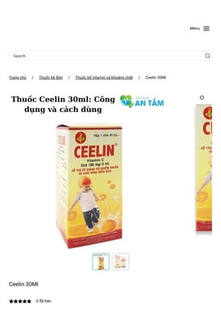 Menu
Search
Trang chủ
 / Thuốc kê đơn
 / Thuốc bổ vitamin và khoáng chất
 / Ceelin 30Ml
Ceelin 30Ml
 0 đã bán
 