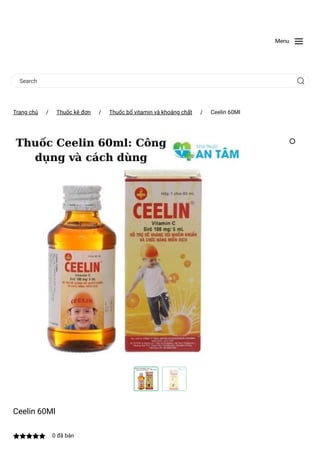 Menu
Search
Trang chủ
 / Thuốc kê đơn
 / Thuốc bổ vitamin và khoáng chất
 / Ceelin 60Ml
Ceelin 60Ml
 0 đã bán
 
