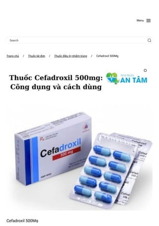 Menu
Search
Trang chủ
 / Thuốc kê đơn
 / Thuốc điều trị nhiễm trùng
 / Cefadroxil 500Mg
Cefadroxil 500Mg
 