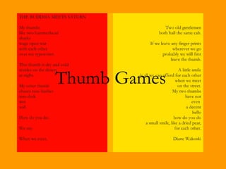 Thumb game