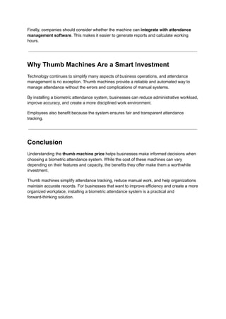 Thumb Machine Price: A Practical Guide.. | PDF