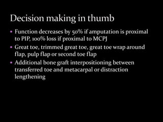 Thumb reconstruction | PPTX