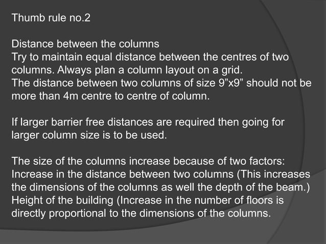 Thumb rules for placing column layout | PDF