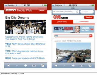 Wednesday, February 23, 2011
 