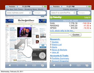 Wednesday, February 23, 2011
 