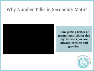 5 Surprising benefits of number talk in secondary math classrooms | PDF