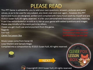 NEXT
Please watch the included
instructional video on how
to effortlessly use this ppt
 