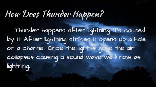 Thunder And Lightning Storms Pptx