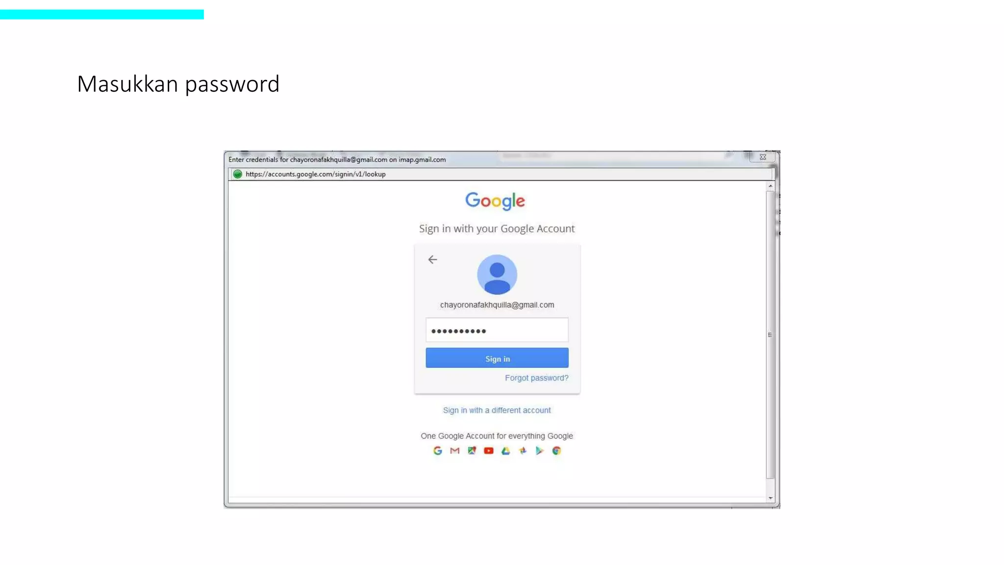 Masukkan password
 