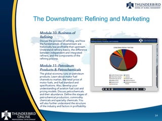 The Downstream: Refining and Marketing




                                         14
 