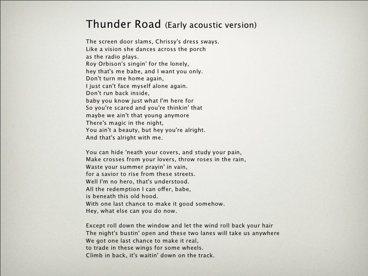 Thunder Road