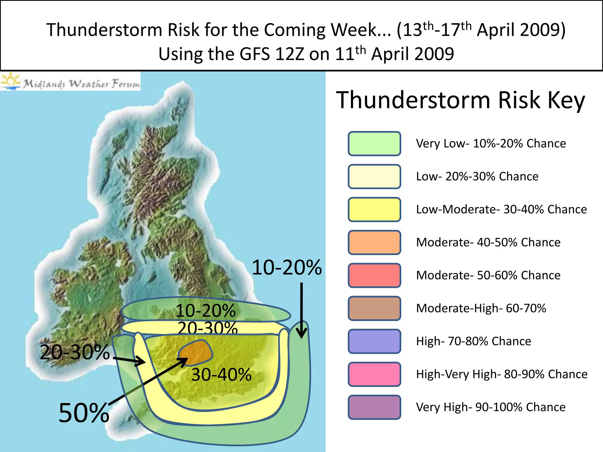 Thunderstorm Risk 13th April 2009