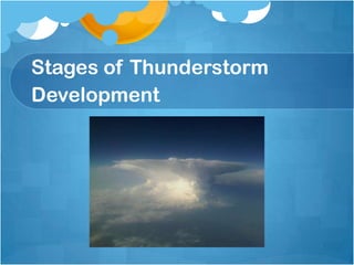 Stages of Thunderstorm
Development
 