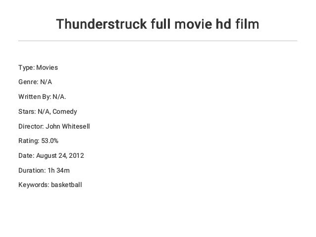 Thunderstruck full movie hd film