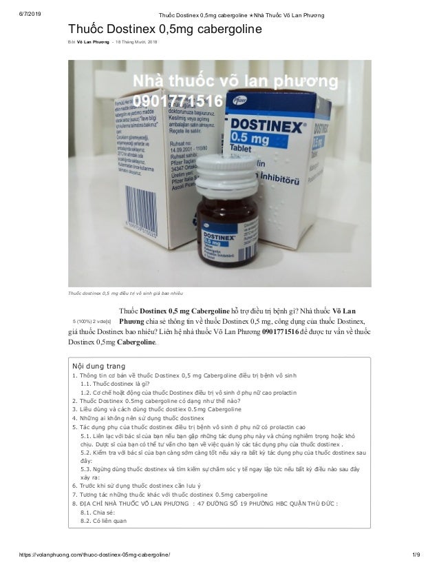 Dostinex Cabergoline 0.5mg Dostinex Cabergoline 0.5mg