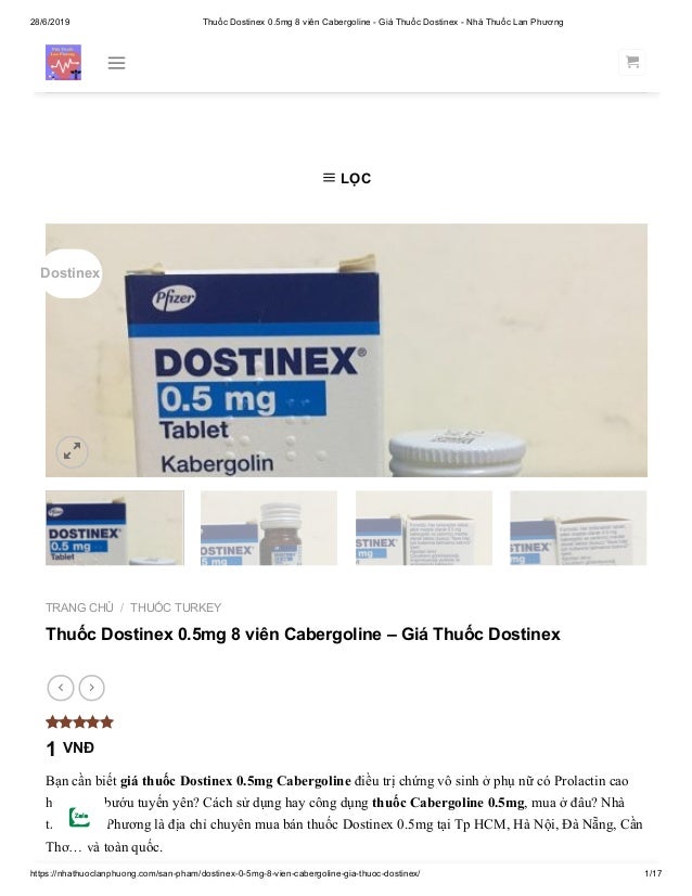 Dostinex cabergoline 0.5mg