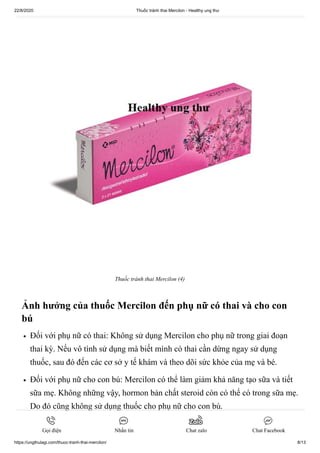 Thuoc tranh thai mercilon | PDF
