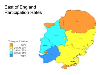 East of England Participation Rates 
