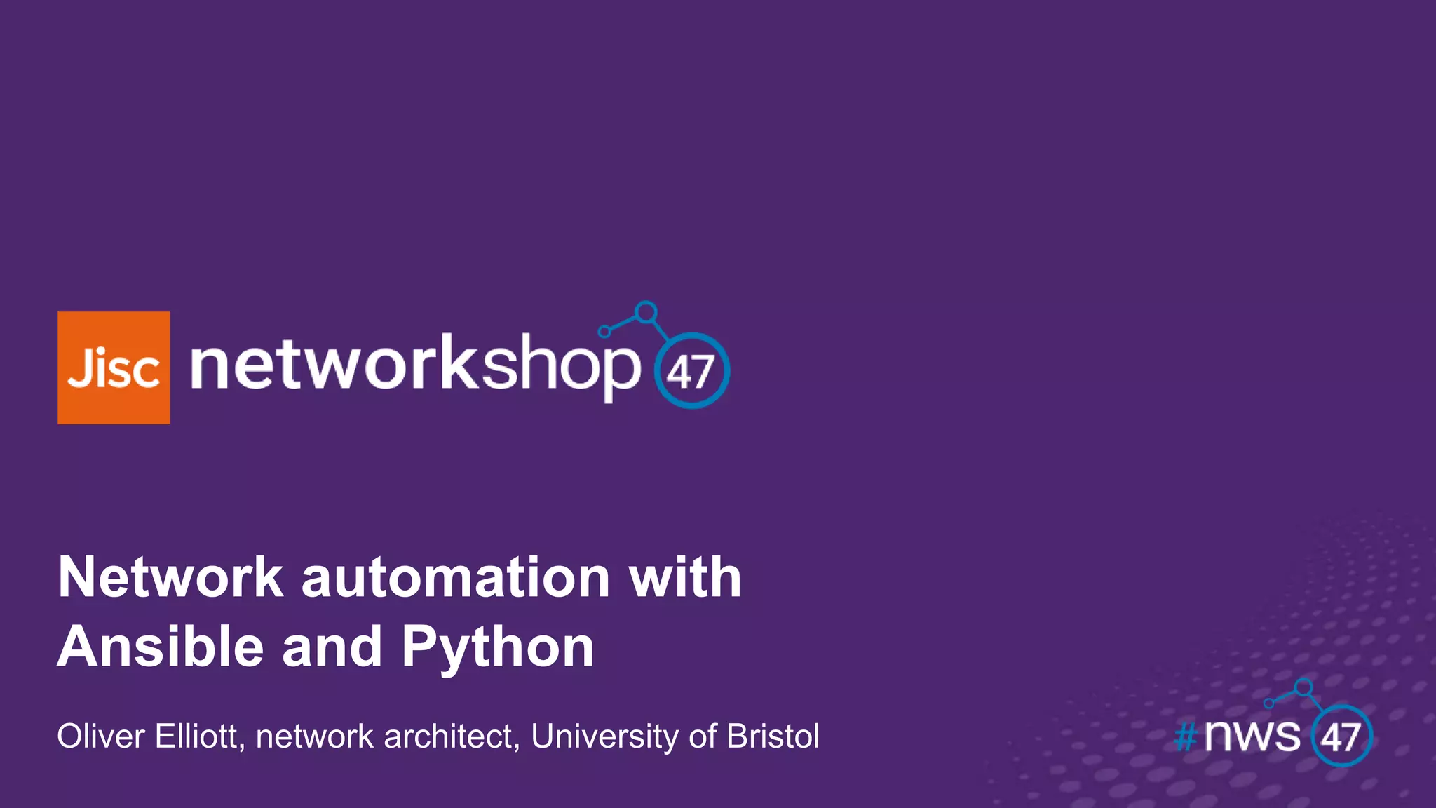 Network automation with Ansible and Python | PPTX