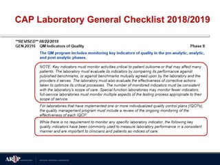 Cap Laboratory Microscope Checklist Quality Indicators – What’s Required and How to Handle Outliers | PDF