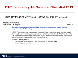 Cap Laboratory Microscope Checklist Quality Indicators – What’s Required and How to Handle Outliers | PDF
