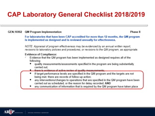 Cap Laboratory Microscope Checklist Quality Indicators – What’s Required and How to Handle Outliers | PDF
