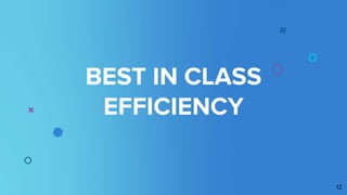 BEST IN CLASS
EFFICIENCY
12
 