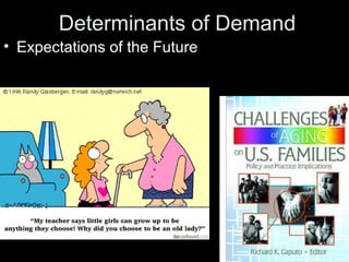 Determinants of Demand
• Expectations of the Future
 