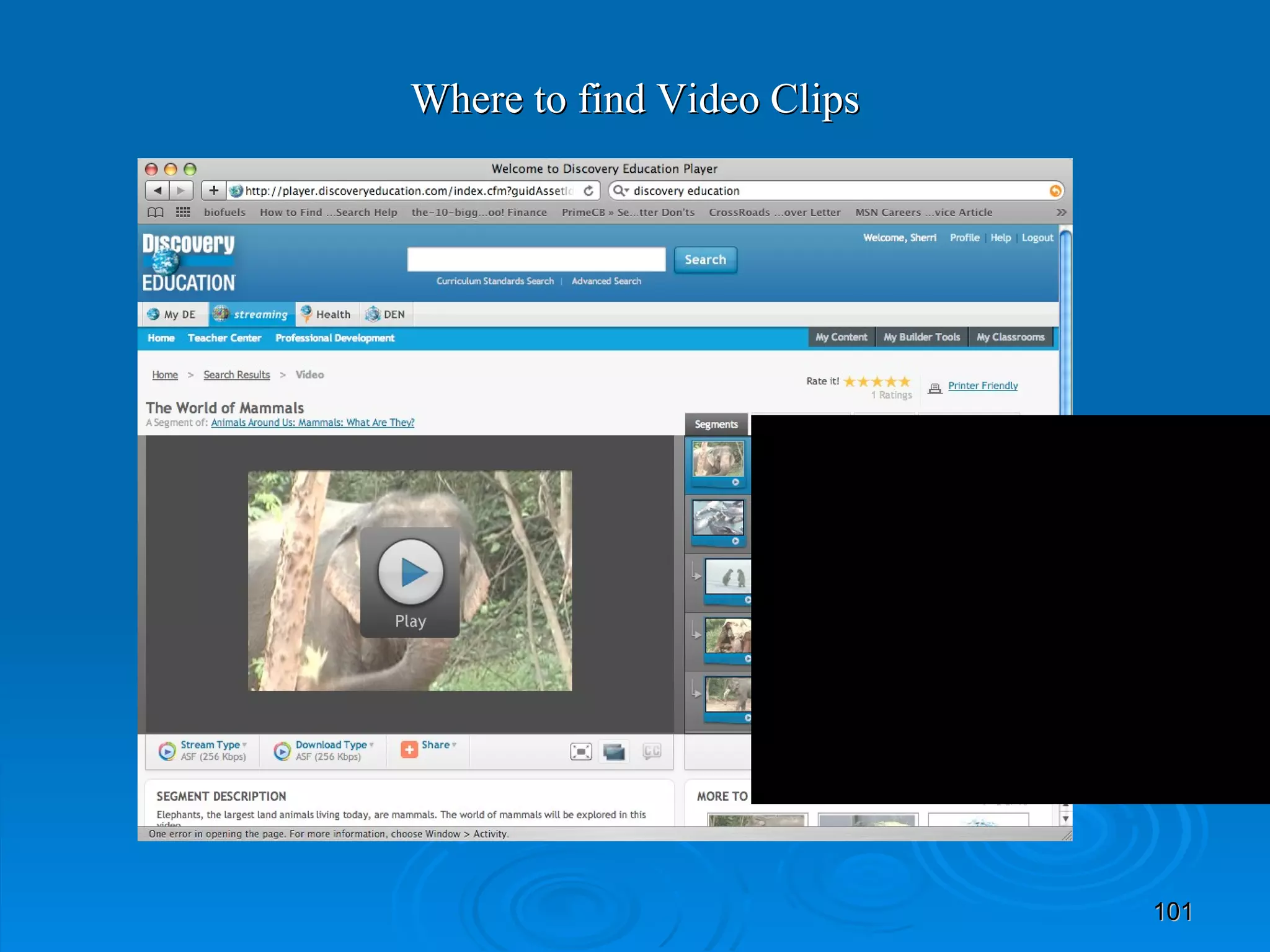 Where to find Video Clips 