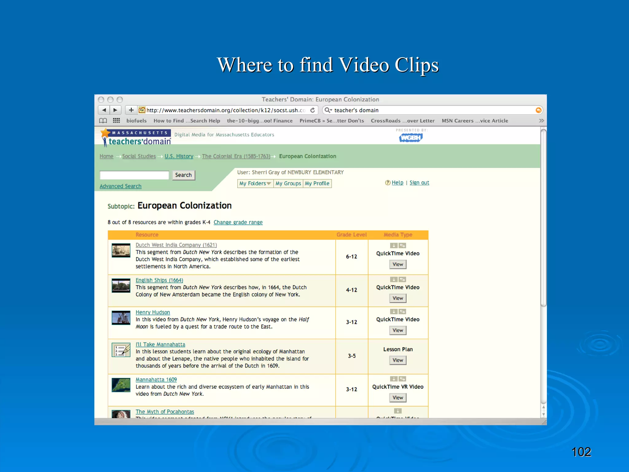 Where to find Video Clips 