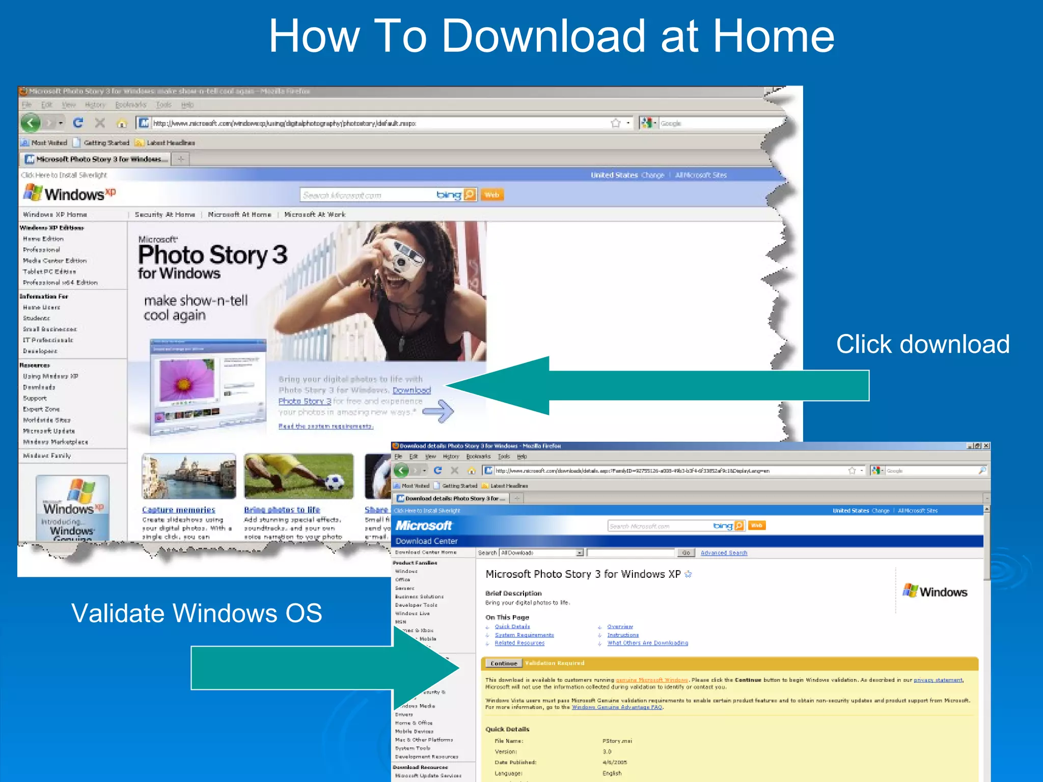 How To Download at Home Click download Validate Windows OS 