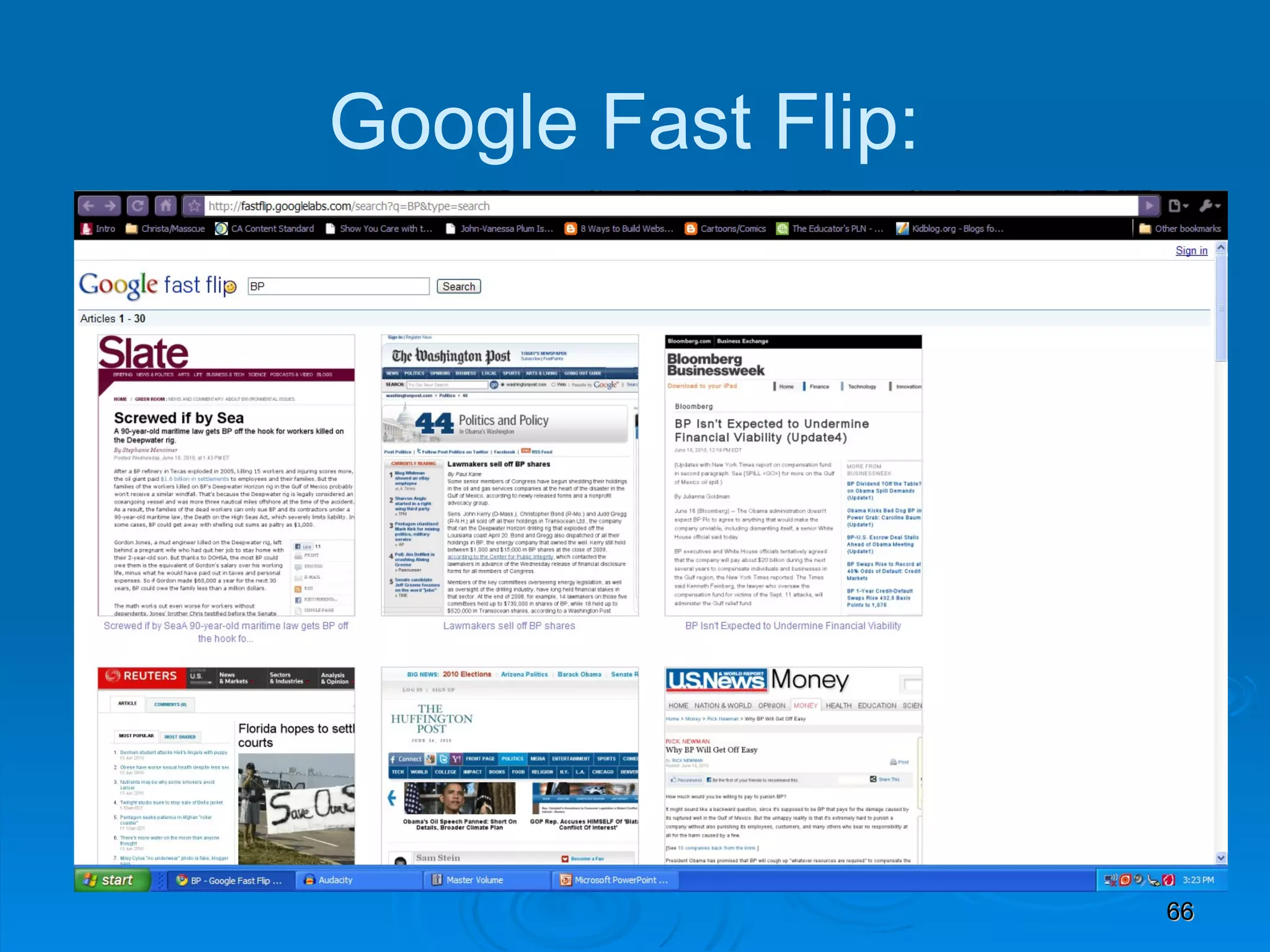Google Fast Flip:  