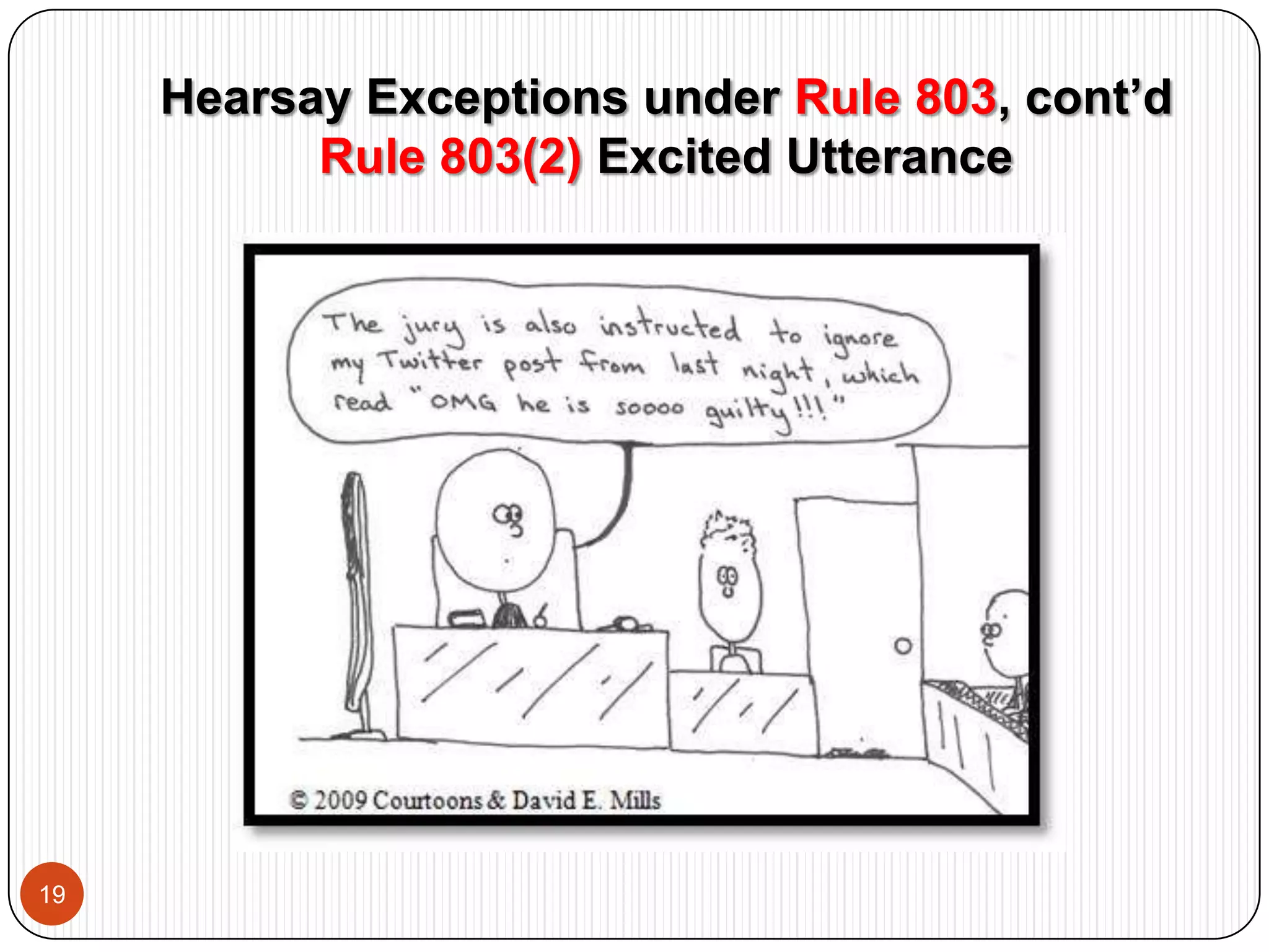 Rule 901(b)(7): Public record  (authenticated by certificate of authenticity from public agency). Courts often state that there is no need to show reliability, only custody.  United States v. Meienberg, 263 F.3d 1177 (10th Cir. 2001).Authentication, con’t9Rule 901(b)(7): Authentication of ESI/digital evidence by public records or reports.  This rule, along with Rule 803(8) (public records hearsay exception) often used to authenticate ESI/digital evidence in public records.  Authentication via proof of custody by public agency, without more.Meienberg, 263 F.3d 1177 (authentication of law enforcement agency’s computer records did not require showing of accuracy, merely custody by public body, noting issues of accuracy went to weight, not admissibility).